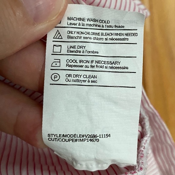 Vince Red and White Striped Pullover Tunic Size Medium - Picture 7 of 10